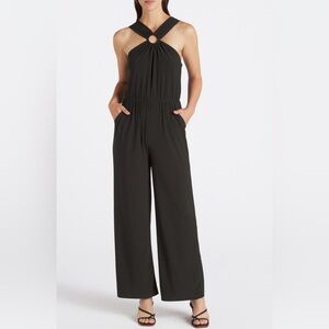 Kaileigh Black Halter Jumpsuit NWT